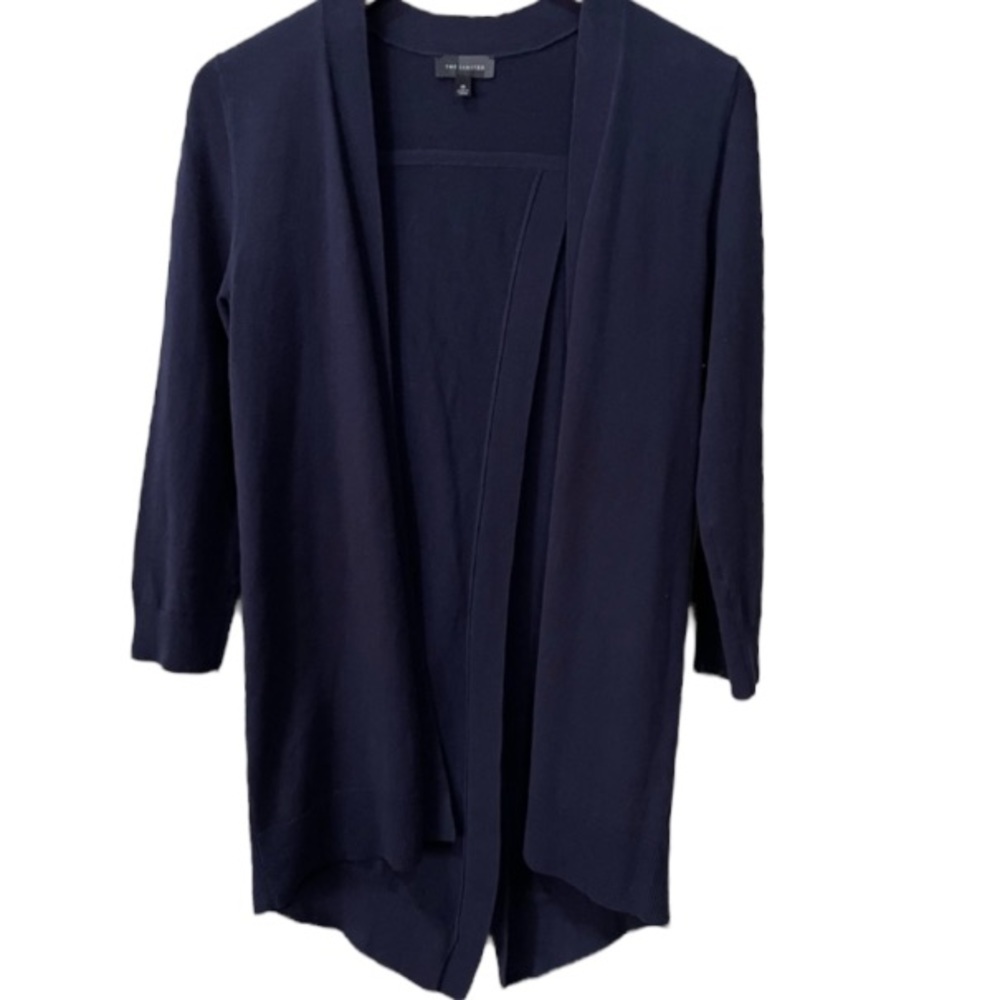 THE Limited, Split Back Cardigan, Navy, Size XS